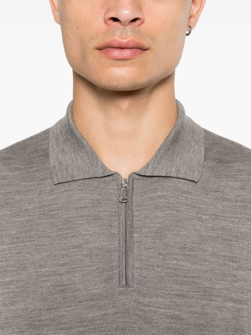 fine-knit polo shirt